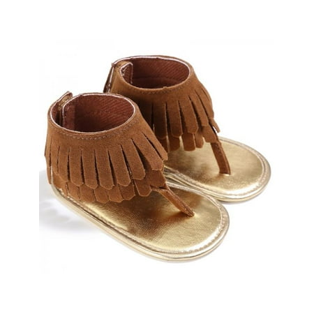 - Nicesee Infant Baby Girls Tassel Sandal Summer Shoes Anti-slip Newborn Prewalker 0-18 Months