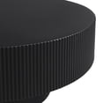 thumbnail image 4 of Kevinplus 31.5 inch Round Coffee Table with Sturdy Base, Modern Drum End Table for Living Room, Black, 4 of 10