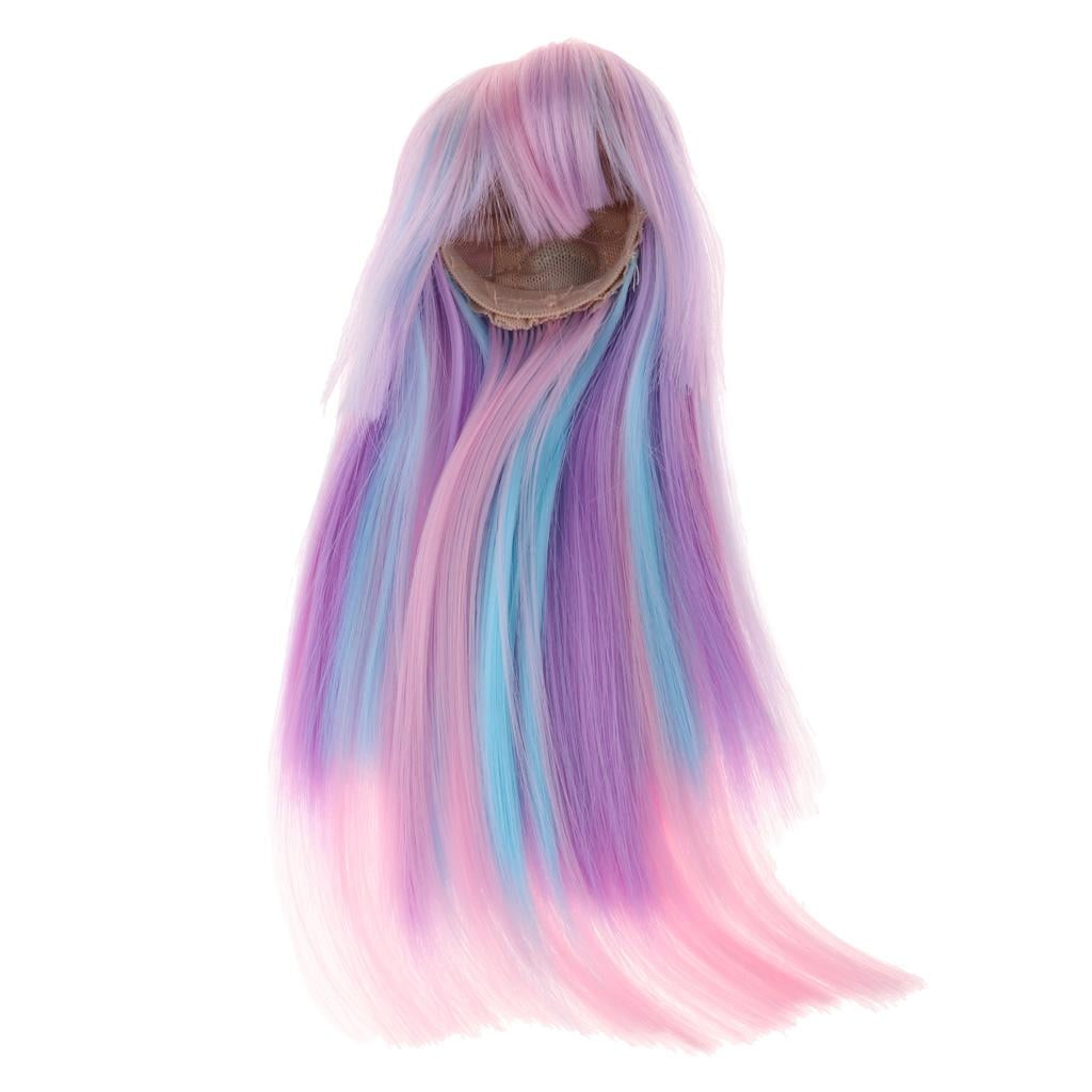 16inch Doll Mixed Color Hair for 1/4 Doll Hair DIY Making Accs Colorful