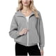 thumbnail image 2 of HongQid Hoodies for Women Soft Zip Up Hooded Long Sleeve Casual Oversized Sweatshirt Hooded Tops, 2 of 9