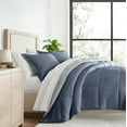 thumbnail image 2 of Comfort Canopy - Queen Stone / Light Gray Bedding Bundle, Reversible Microfiber Comforter and Patterned Sheet Set, 2 of 13