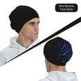 thumbnail image 6 of Gaeub Black Blue Glitter Sparkles Knit Cuffed Beanie Top Level Beanie Men Women Winter Knit Caps Soft Ski Hat, 6 of 7
