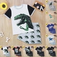thumbnail image 2 of Gibobby Toddler Baby Boy Dinosaur Summer Outfit Cute T-Shirt Shorts Set 6 12 18 Months 2T 3T 4T 5T 6T Summer Outdoor Clothes for kids(5-6 Years,Mint Green), 2 of 6