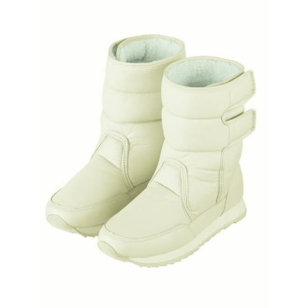 Fleece-Lined Slip-Resistant Winter Boots with Flip-Out Ice Grips for Added Stability, 8,