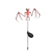 thumbnail image 2 of Voglyf Solar Garden Lights Outdoor for Halloween Decorations, 3D Scary Bat Skeleton Pathway Lights, Bat Decor for Lawn Porch Creepy Grave Yard Halloween Party Spooky Decoration,Orange, 2 of 6
