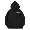 thumbnail image 4 of SIYUDAN Hoodies for Women Long Sleeve Hoodie Lightweight Pullover for Women Oversized Sweatshirt for WomenKhaki Plain Sweatshirt Fall Fashion Streetwear Clothes, 4 of 6