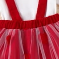 thumbnail image 6 of Bagilaanoe 3Pcs Newborn Valentine's Day Outfits Baby Girls Overalls Dress Set Flare Long Sleeve Romper Tops + Suspender Skirt + Headband 3M 6M 9M 12M 18M Infant Casual Clothes, 6 of 8
