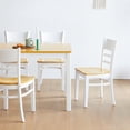 thumbnail image 4 of Livinia Cabin 45.3" Modern Farmhouse Wooden Dining Table (White-Oak), 4 of 9