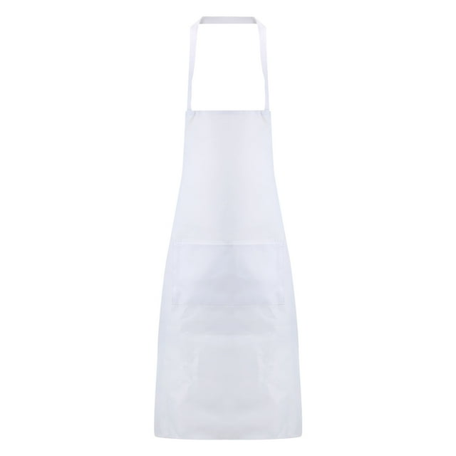 Unique Bargains Tablier Style H pour Cuisine avec 2 Poches Blanc
