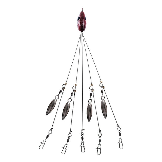 ddioayh Liquidation Leurres de Pêche avec Parasol 5 Bras avec Émerillons à Pression