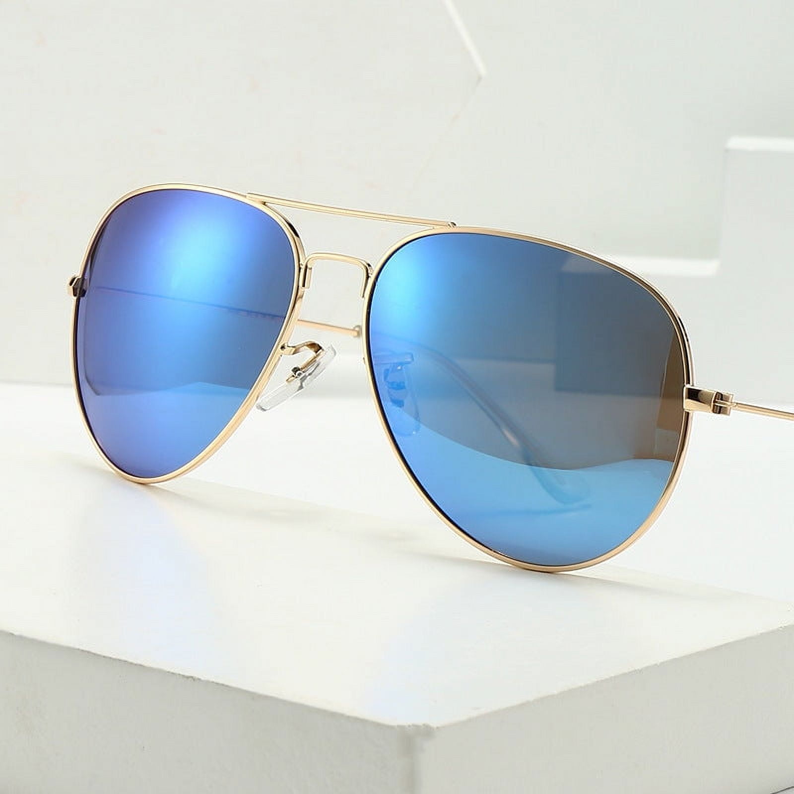 Polarized Aviator Sunglasses For Men, Ultralight Metal Frame, UV400 Protection, Resin Lens, 99% Visible Light Perspective Rate