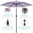 thumbnail image 6 of Best Choice Products 7.5ft Heavy-Duty Outdoor Market Patio Umbrella w/ Push Button Tilt, Easy Crank - Lavender, 6 of 8
