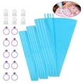 thumbnail image 4 of GOOHOCHY Kit de 28 piezas de suministros para decoración de pasteles de TPU, bolsas de repostería reutilizables y desechables con 10 bridas, 6 boquillas y 12 bolsas con boquillas., 4 of 8