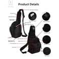 thumbnail image 4 of Gustave Travel Crossbody Sling Bag for Men Chest Pack Backpack Compact Small Sling Shoulder Daypack Outdoor Sport Bags, 4 of 11