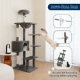 thumbnail image 5 of Vibrant Life 70” Cat Tree for Indoor Cat,Multi-Level Cat Tower with Scratching Posts, Gray, 5 of 13