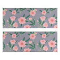 Kitchen Rugs Sets Of 2,Pioneer Flower Floral Print Pattern Anti Fatigue Kitchen Mat Rugs Non Slip Washable,Decorative Kitchen Floor Mats for Kitchen,Sink,Laundry,17"X47"
