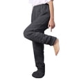 thumbnail image 3 of Unisex Winter Fleece Lined Sleep Pants, Thermal Long Johns with Attached Socks, Footed Warm Pajama Pants, Cold Weather Base Layer, Cozy Thermal Leggings, Plush Loungewear Pants - Black, 3 of 5