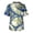 Blue, variant on Men V Neck Short Sleeve Printed Scrub Top with Chest Pocket and Thematic Pattern Suitable for Work Uniforms