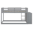 thumbnail image 6 of Bellemave Twin Over Twin Bunk Bed with Storage, Wood Low Bunk Bed with 4 Drawers and 3 Shelves, Twin Floor Bunk Bed Frame for Teens- Gray, 6 of 9