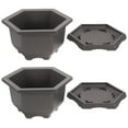ITSELFER 2 Sets Plastic Plant Pots Flower Pot for Garden Plastic Flower