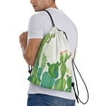 thumbnail image 3 of Bingfone Cartoon Cactus Drawstrings Backpacks Bags For Men Women Gym Drawstrings Bag, 3 of 9