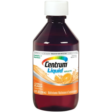 Centrum Liquid Adult Multivitamin Liquid, Orange Tangerine Flavor, 8 fl oz (Best Liquid Vitamins Review)
