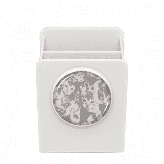 Cat Fashion Poster Protect Animal Pet Lover Desk Pencil Holder Cup Pen Organizer