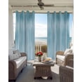 thumbnail image 4 of Teal Blue Blackout Curtains, Light Blocking Print Window Curtains, Modern Abstract Art Ombre Striped Thermal Insulated Window Drapes for Living Room Kitchen Cafe 2 Panels, 84"W x 84"L, 4 of 9