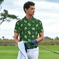 thumbnail image 3 of Balery green Christmas Element Camisa Polo de Hombre con Estampado, de Manga Corta y Tejido Medio, Camisa Tipo Golf Polo-3X-Large, 3 of 6