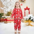 thumbnail image 5 of Wenfanal Boys Pjs Long Sleeve Boys Pajamas Kids Toddler Girl Pajamas Pj Set Girls Christmas Comfortable Breathable Long Sleeved Home Clothes Cute Pattern Homewear Set Size 3-4 Years,Red, 5 of 9