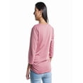 thumbnail image 2 of Playera Maternidad Algodón Manga 3/4 Cómoda Ropa Embarazo Blusa Básica Mujer Casual Color Rosa, 2 of 4