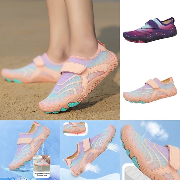 Water Shoes for Women Men Quick Dry Hiking Beach Barefoot Boat Footwear Outdoor Activities Lightweight Slip On Unisex Aqua Shoe Pink 37