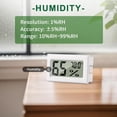 thumbnail image 3 of 4-Pack Mini Hygrometer Indoor Humidity Meter, Digital Humidity Gauge Indoor Thermometer (℉) for Home, Office, Reptile, Car, Greenhouse, Lab, Terrarium, Cellar, Humidors A02 White, 3 of 7