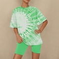 thumbnail image 4 of REUFTI Women's Solid Short Sleeve Lettuce Trim Top Shorts 2 Piece Outfits Pajama Set,Pajamas For Women,Pajamas,Provide Comfort,Promote Good Sleep,Enhance Privacy Protection,Relax Your Body, 4 of 6
