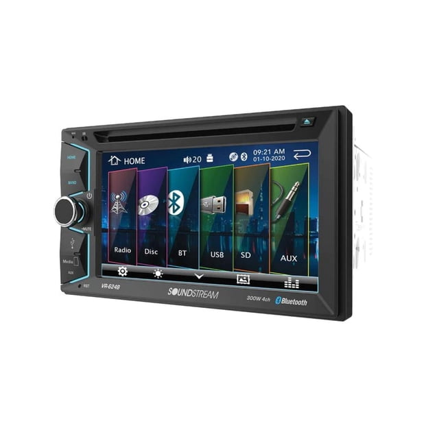 Receptor de Estéreo para Auto Soundstream VR-624B Bluetooth Pantalla de 6"