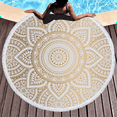 thumbnail image 2 of 2X Round Microfiber Mandala Beach Towel Indian Hippie Boho Beach Towel with Tassels Oversized Wrap Blanket Tapestry, 2 of 6