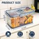 thumbnail image 2 of Caja de pan para encimera de cocina, contenedor hermético de almacenamiento de pan, registro de tiempo con tapa, contenedor de pan para pan casero, bollo, bagel, pan, 2 of 5