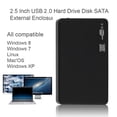 thumbnail image 2 of 2X,2.5 Inch USB HDD Case Sata to USB 2.0 Hard Drive Disk SATA External Enclosure HDD Hard Drive Box with USB Cable, 2 of 6