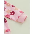 thumbnail image 6 of Wassery Toddler Baby Girl Fall Clothes 6M 12M 18M 24M 3T Infant Long Sleeve Flower Floral Print Sweatshirt Sweatpants Newborn Autumn Outfits 0-3T, 6 of 8