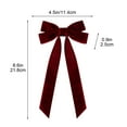 thumbnail image 2 of Mecorevxz 2Pcs Velvet Bows for Christmas Tree Decorations Wreath Garland Velvet Bows with Twists Ties(Wine), 2 of 6