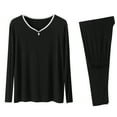thumbnail image 3 of Bovxnpu Men Pajamas Sets Long Sleeve Pant Sleepwear Cotton Crew Neck Long Sleeve 2-Piece Warm Comfortable Sleepwear, 3 of 7