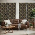 thumbnail image 2 of Ambesonne Mandala Window Curtains, Boho Paisley Folklore, Each 28" W x 84" L, Charcoal Grey Mustard, 2 of 5