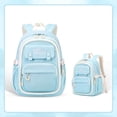 thumbnail image 2 of gcong Stylish School Backpack Lightweight Large Capacity Bookbag With Multiple Compartments For Everyday Use Light Blue, 2 of 3