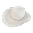 thumbnail image 1 of Sombrero de vaquero jinwen de fieltro con cristal para mujeres y niñas, 1 of 8
