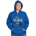 thumbnail image 3 of Delaware Lighthouse Cool DE Map Shape Unisex Fleece Graphic Zip Up Hoodie Brisco Brands 2X, 3 of 5