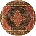 thumbnail image 1 of Ahgly Company Indoor Round Persian Brown Traditional Area Rugs, 5' Round, 1 of 4