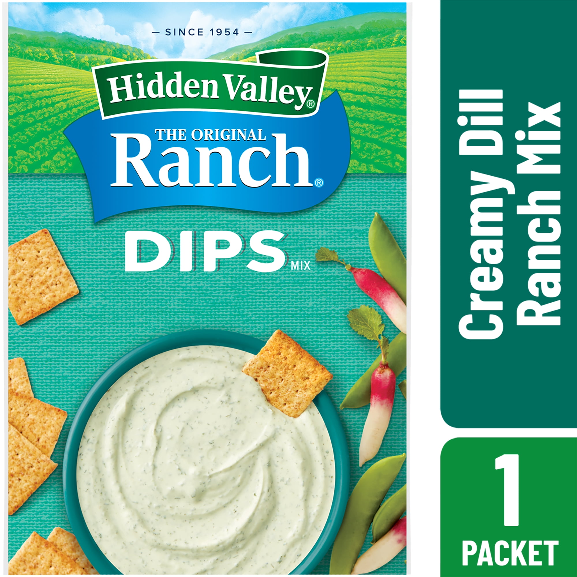 Hidden Valley Creamy Dill Ranch Dips Mix, Gluten Free 1 Packet