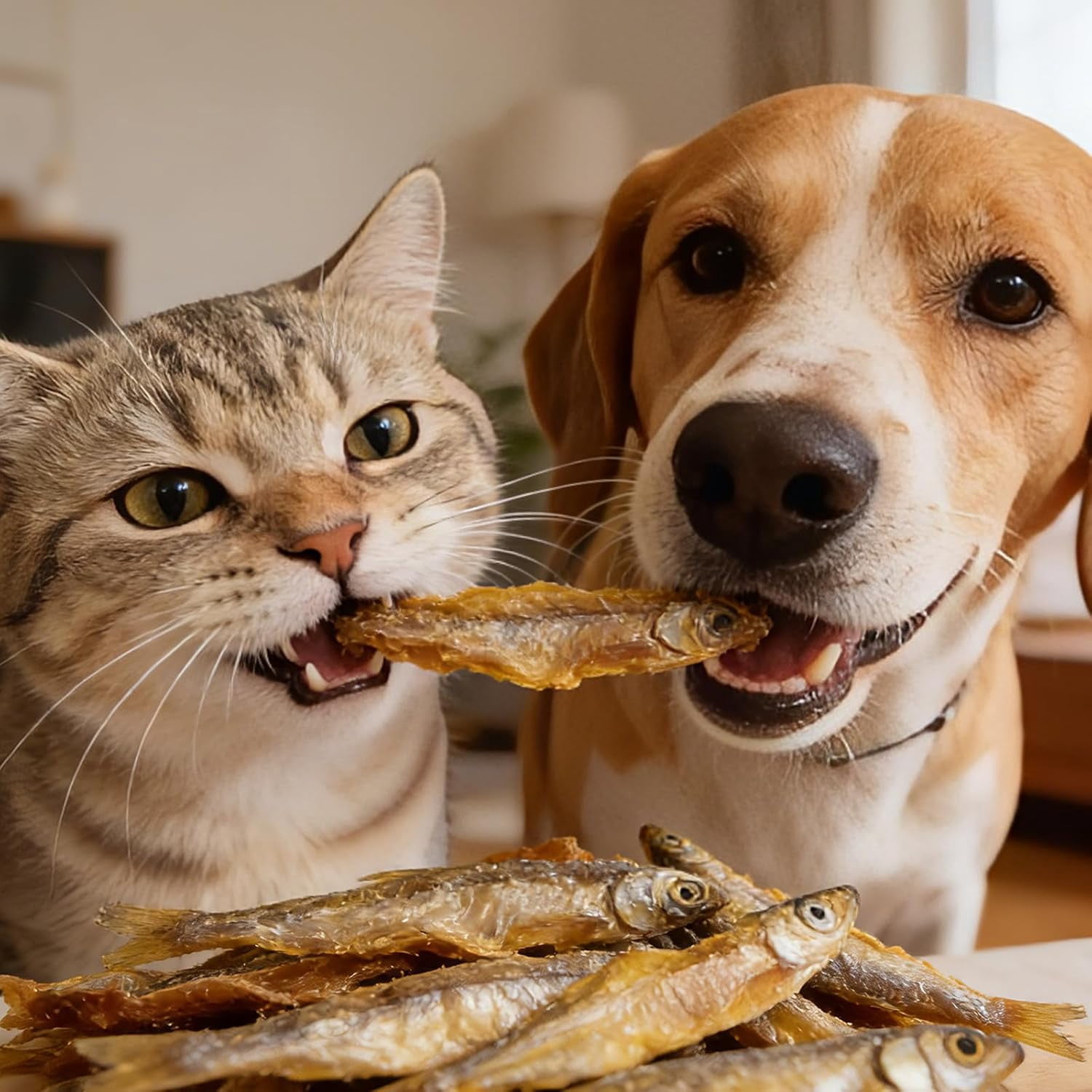Jumbo Freeze-Dried Minnows 3 oz | Large Size 1.6-2.8 Inch Whole Fish | Natural Protein Snacks for Cats, Dogs, Turtles & Hamsters | Crunchy Treats for Dental Health (3 oz)