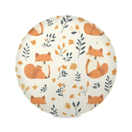 

Round Plate Mat 15.4x15.4 Inchesx6 Placemat Table Mat Kitchen Mat Coffee Mat Fabric Thick Strong Wear-Resistant Heat Resistance Beautiful Fox1