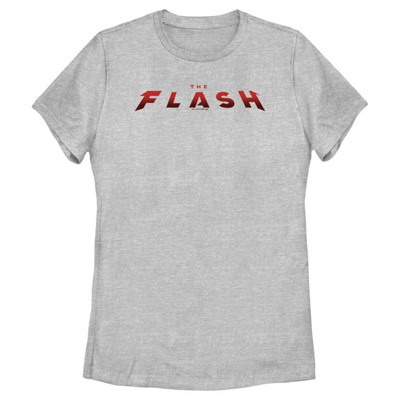 Women's The Flash Movie Official Logo Graphic Tee Athletic Heather 2X Large